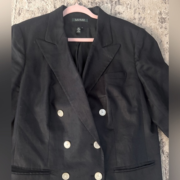 Ralph Lauren old money linen luxury double breasted preppy blazer academia 14W - Picture 10 of 11